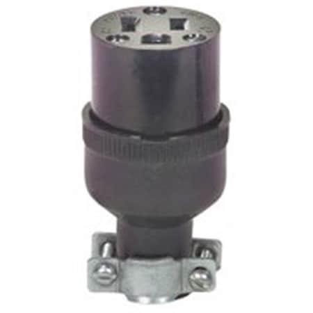 Eaton Wiring Devices Cooper Wiring 222-BOX Rubber 3Wire Grounded Connector 4858031